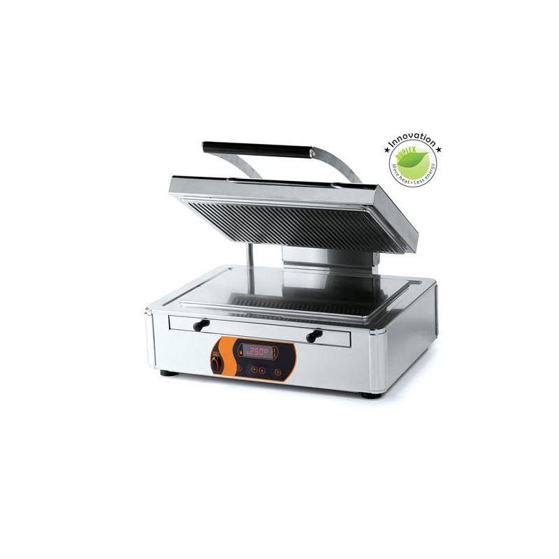 Grelhador/tostadeira de contacto liso com tampa canelada | CNI - Carlos Nunes e Irmãos - Comércio de Frio Industrial